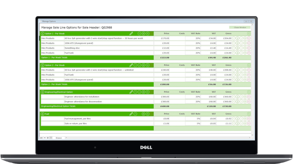 A simple report with grouped data.